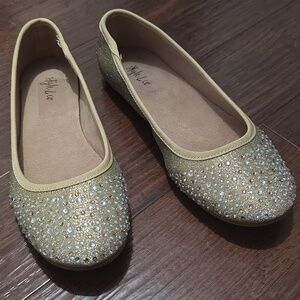 Style & Co Angelynn Flats Women's Shoes Gold Sparkly Size 6M